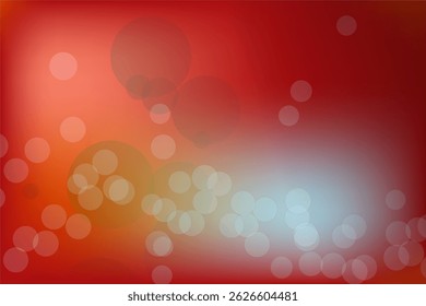 Abstract background on red background. Bokeh circles, luxury background, vector eps 10