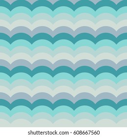 Abstract background on a sea theme with decorative waves in colors of sand and water