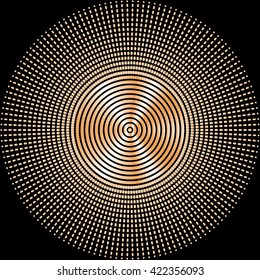 Abstract background on Starburst Design Element. Vector illustration. Golden lights
