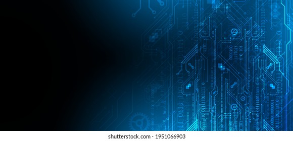 Abstract background on technological and scientific topics. Various techno details with using digital code. Vector format.