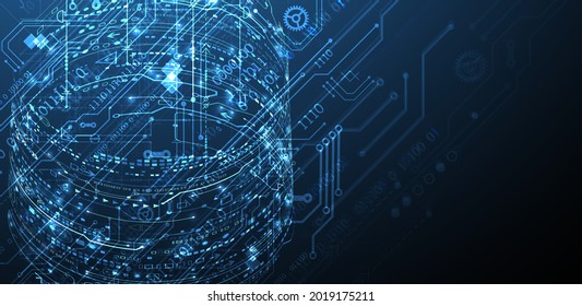 Abstract background on technological and scientific topics. Various techno details. Vector.