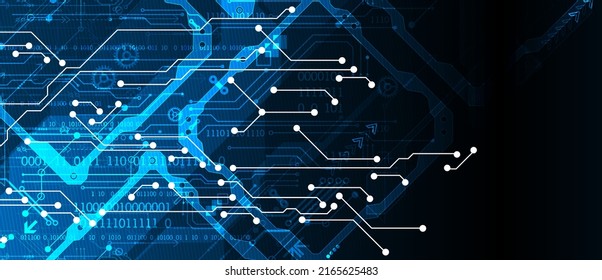 Abstract background on technological and scientific topics. Various techno details with using digital code. Vector format.