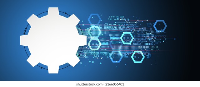 Resumen de antecedentes en temas tecnológicos y científicos. Varios detalles técnicos con el uso de código digital. Formato vectorial.