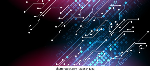 Abstract background on technological and scientific topics. Various techno details with using digital code. Vector format.