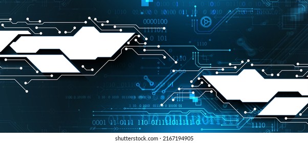 Abstrakter Hintergrund zu technischen und wissenschaftlichen Themen. Verschiedene technische Details mit digitalem Code. Vektorformat.
