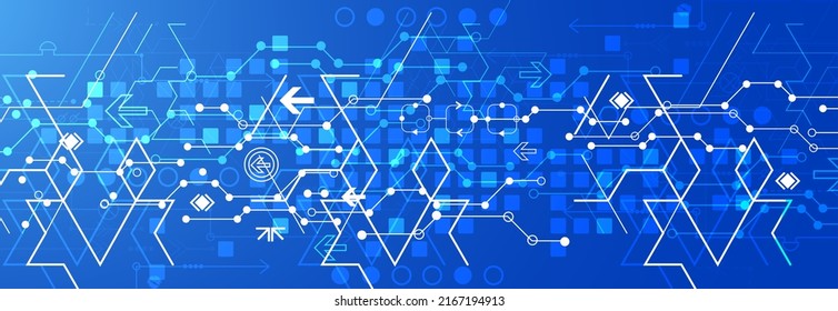 Abstract background on technological and scientific topics. Various techno details with using digital code. Vector format.