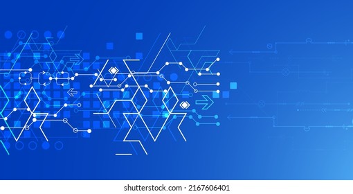 Abstract background on technological and scientific topics. Various techno details with using digital code. Vector format.