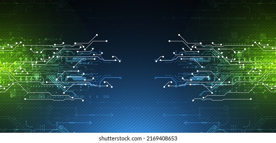 Abstract background on technological and scientific topics. Various techno details with using digital code. Vector format.