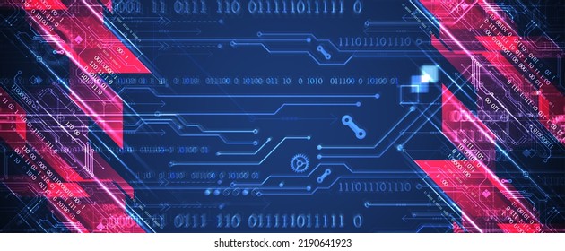 Abstract background on technological and scientific topics. Various techno details with using digital code. Vector format.
