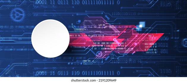 Abstract background on technological and scientific topics. Various techno details with using digital code. Vector format.