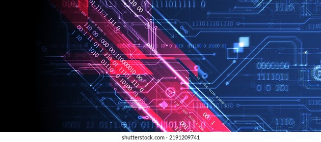 Abstract background on technological and scientific topics. Various techno details with using digital code. Vector format.