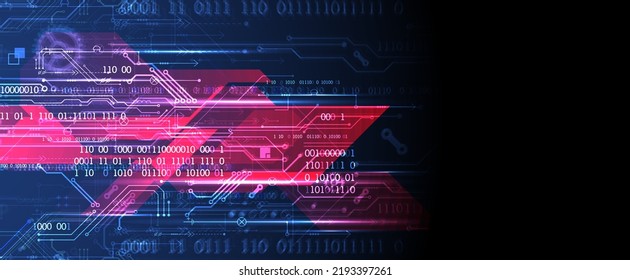 Abstract background on technological and scientific topics. Various techno details with using digital code. Vector format.