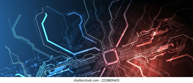 Abstract background on technological and scientific topics. CPU concept. Vector format.
