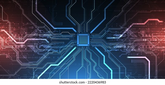 Abstract background on technological and scientific topics. CPU concept. Vector format.