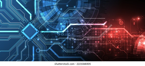 Abstract background on technological and scientific topics. CPU concept. Vector format.