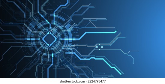 Resumen de antecedentes en temas tecnológicos y científicos. Concepto de CPU. Formato vectorial.