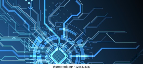 Abstract background on technological and scientific topics. CPU concept. Vector format.