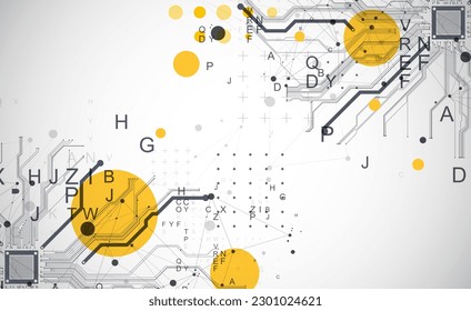 Resumen de antecedentes en temas tecnológicos y científicos. Concepto de CPU. Formato vectorial.