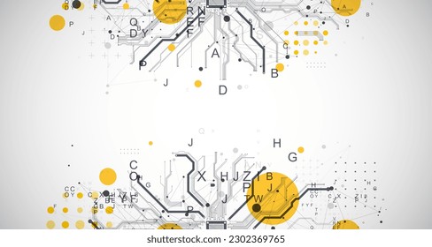 Abstract background on technological and scientific topics. CPU concept. Vector format.