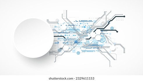 Abstract background on technological and scientific topics. CPU concept. Vector format.