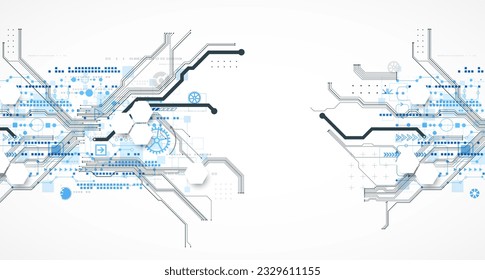Abstract background on technological and scientific topics. CPU concept. Vector format.