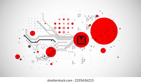 Abstract background on technological and scientific topics. CPU concept. Vector format.