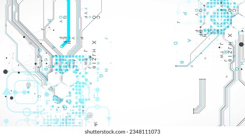 Abstrakter Hintergrund zu technischen und wissenschaftlichen Themen. CPU-Konzept. Vektorformat.