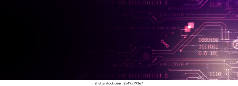 Abstract background on technological and scientific topics. Various techno details with using digital code. Vector format.