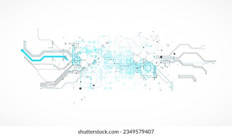 Abstract background on technological and scientific topics. CPU concept. Vector format.