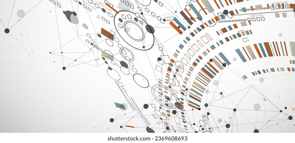 Abstract background on technological and scientific topics. Vector format.