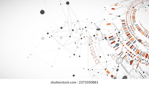 Abstrakter Hintergrund zu technischen und wissenschaftlichen Themen. Vektorformat.
