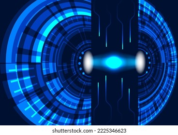 Abstract background on technology and digital data connection ,
Modern communication style  blue and black tones, background design, vector illustration and
big data concept used for templates, web.