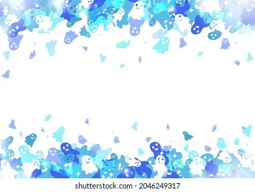 Abstract background the theme Halloween  Funny ghosts white background  Vector image