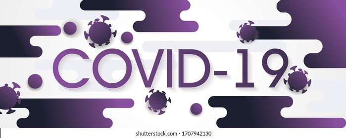 Abstract background on the topic of Coronavirus, COVID 19 infection, memo about coronavirus protective measures. Vector illustration.