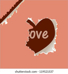 abstract background on Valentine's Day with hearts