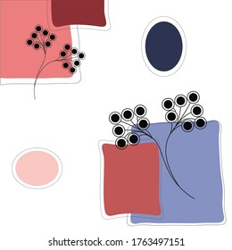 El fondo abstracto en el que se representan las ramas estilizadas