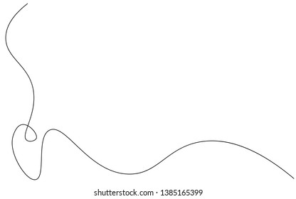 Abstract background one line drawing vector illustration