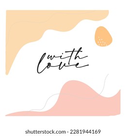 abstrakter Hintergrund mit einem Liner, der mit Liebe spricht.