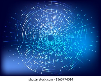 abstract background with Open Space Travel or Star Warp in Hyperspace