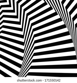 Abstract background in Opt Art style. Vector illustration.