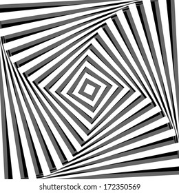 Abstract background with optical illusion effect. Vector art.