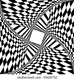 Abstract background with optical illusion effect. Vector art.