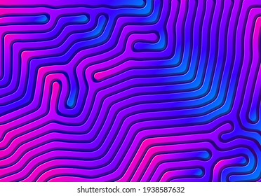 Abstract background with optical illusion generative pattern and vibrant fluid psychedelic colors