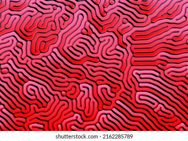 Abstract background with optical illusion generative pattern and vibrant fluid psychedelic colors