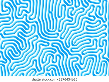 Abstract background with optical illusion generative pattern and vibrant fluid psychedelic colors with Christmas and winter holidays cold theme