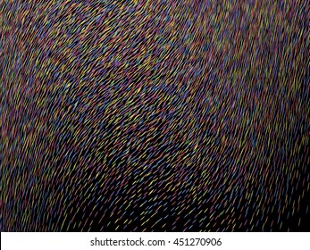 Abstract background, optical illusion of gradient effect. Stipple effect. Rhythmic colorful noise particles. Grain texture