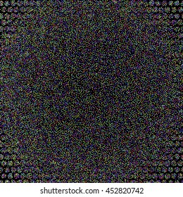 Abstract background, optical illusion of gradient effect. Stipple effect. Rhythmic noise particles. Grain texture