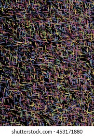 Abstract background, optical illusion of gradient effect. Stipple effect. Rhythmic colorful noise particles. Grain texture