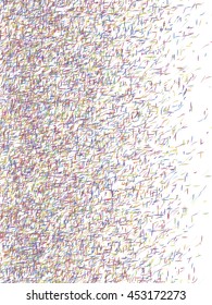 Abstract background, optical illusion of gradient effect. Stipple effect. Rhythmic colorful noise particles. Grain texture