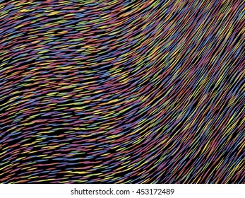 Abstract background, optical illusion of gradient effect. Stipple effect. Rhythmic colorful noise particles. Grain texture